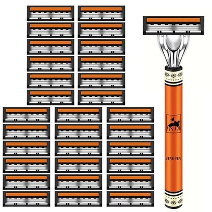 3-layer Manual Classic Razor Men with Replacement Blades