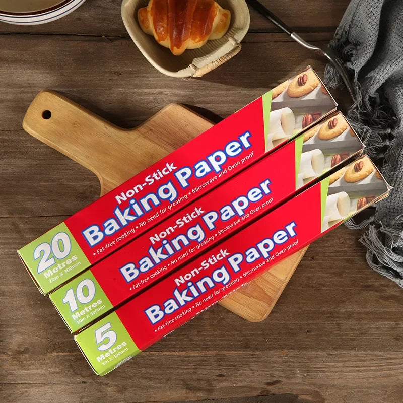 Non-Stick Parchment Paper Roll | White & Brown, Multiple Lengths