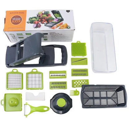 16-in-1 Vegetable Chopper, Slicer & Grater with Egg Separator