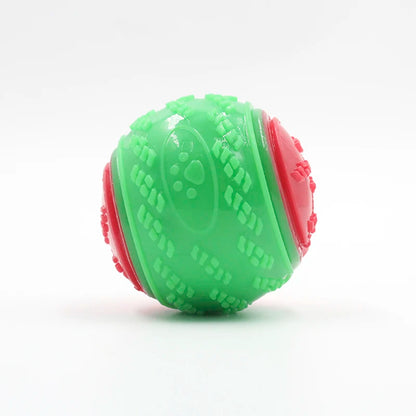 Dog Squeaky Ball Toy – TPR Teeth Cleaning Chew Toy