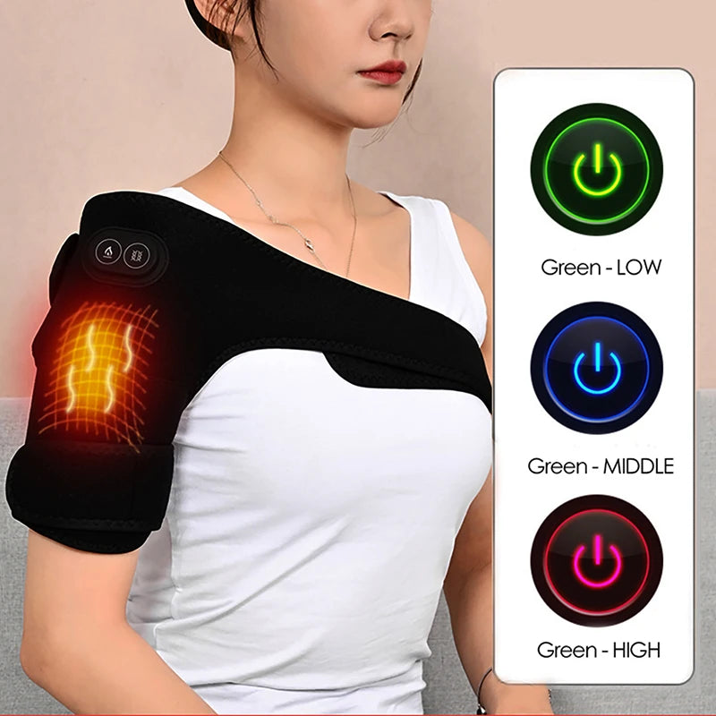 USB Heated Shoulder & Knee Massager Wrap | 3 Heat Levels