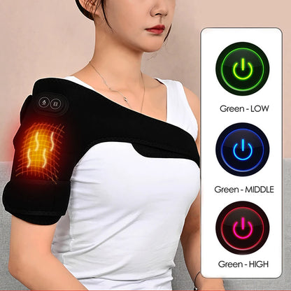 USB Heated Shoulder & Knee Massager Wrap | 3 Heat Levels