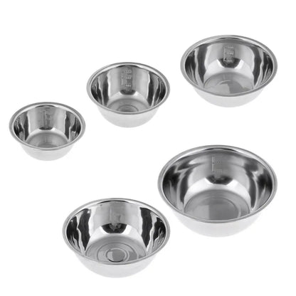 Stainless Steel Mixing Bowls, Set of 5 | Stackable & Lightweight