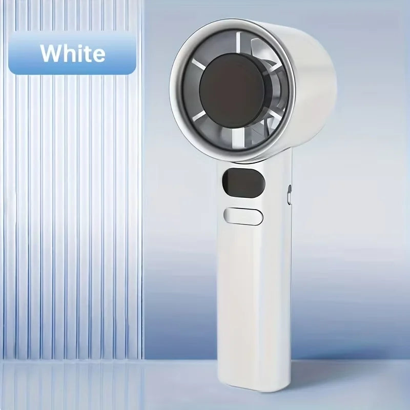 Mini Handheld Fan, 4 Speeds Adjustments With Power Display