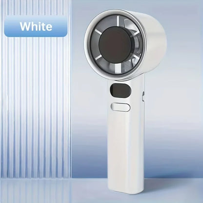Mini Handheld Fan, 4 Speeds Adjustments With Power Display
