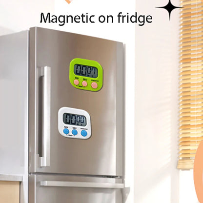Digital Kitchen Timer with Magnetic Back – Loud Alarm, 4 Colours
