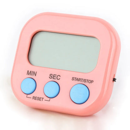 Digital Kitchen Timer with Magnetic Back – Loud Alarm, 4 Colours