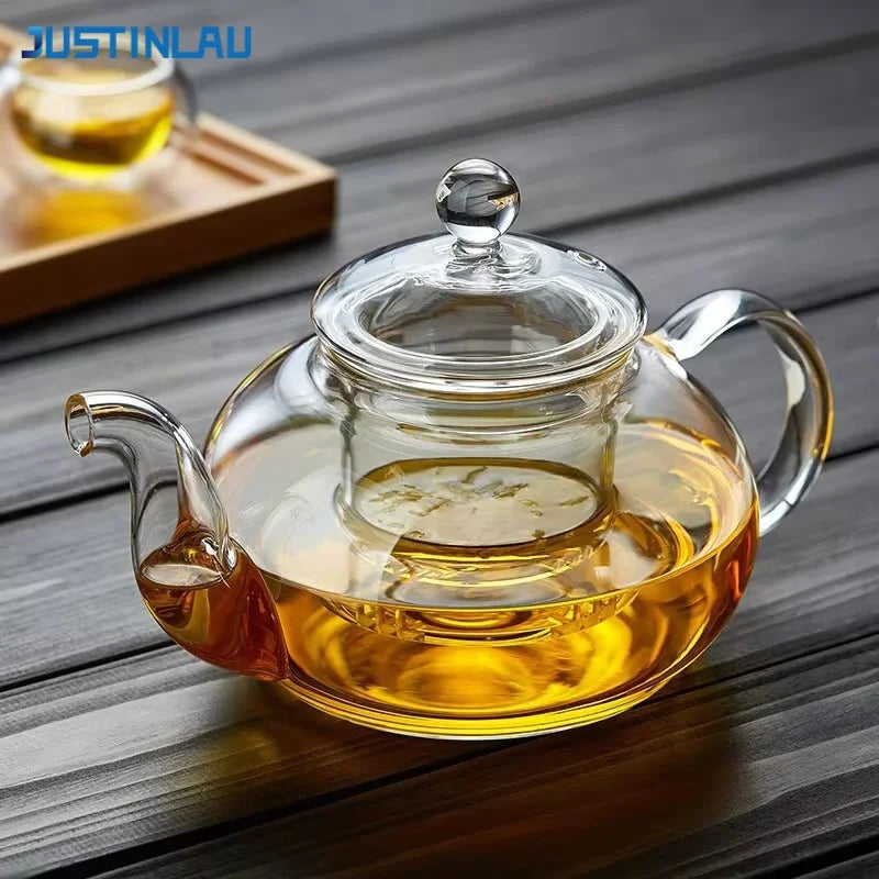 Borosilicate Glass Flower Teapot with Infuser | 400ml–1000ml
