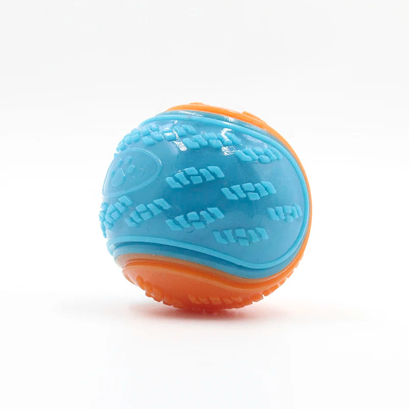 Dog Squeaky Ball Toy – TPR Teeth Cleaning Chew Toy