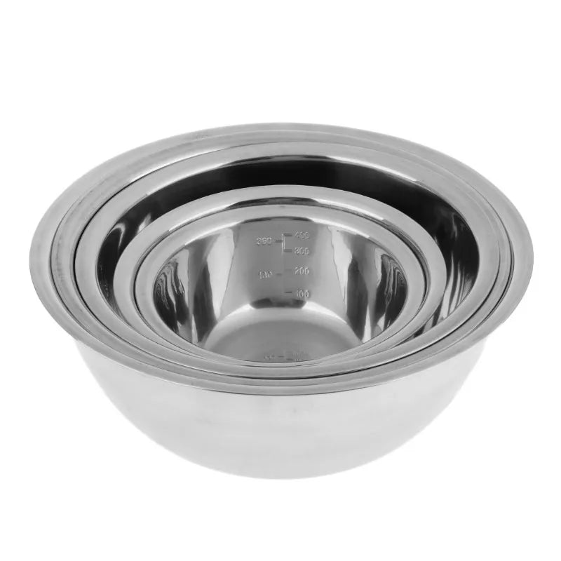 Stainless Steel Mixing Bowls, Set of 5 | Stackable & Lightweight