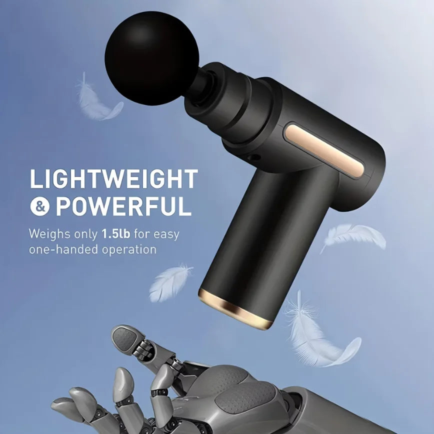 Portable Muscle Massage Gun with LED Touch Screen & 4 Attachments