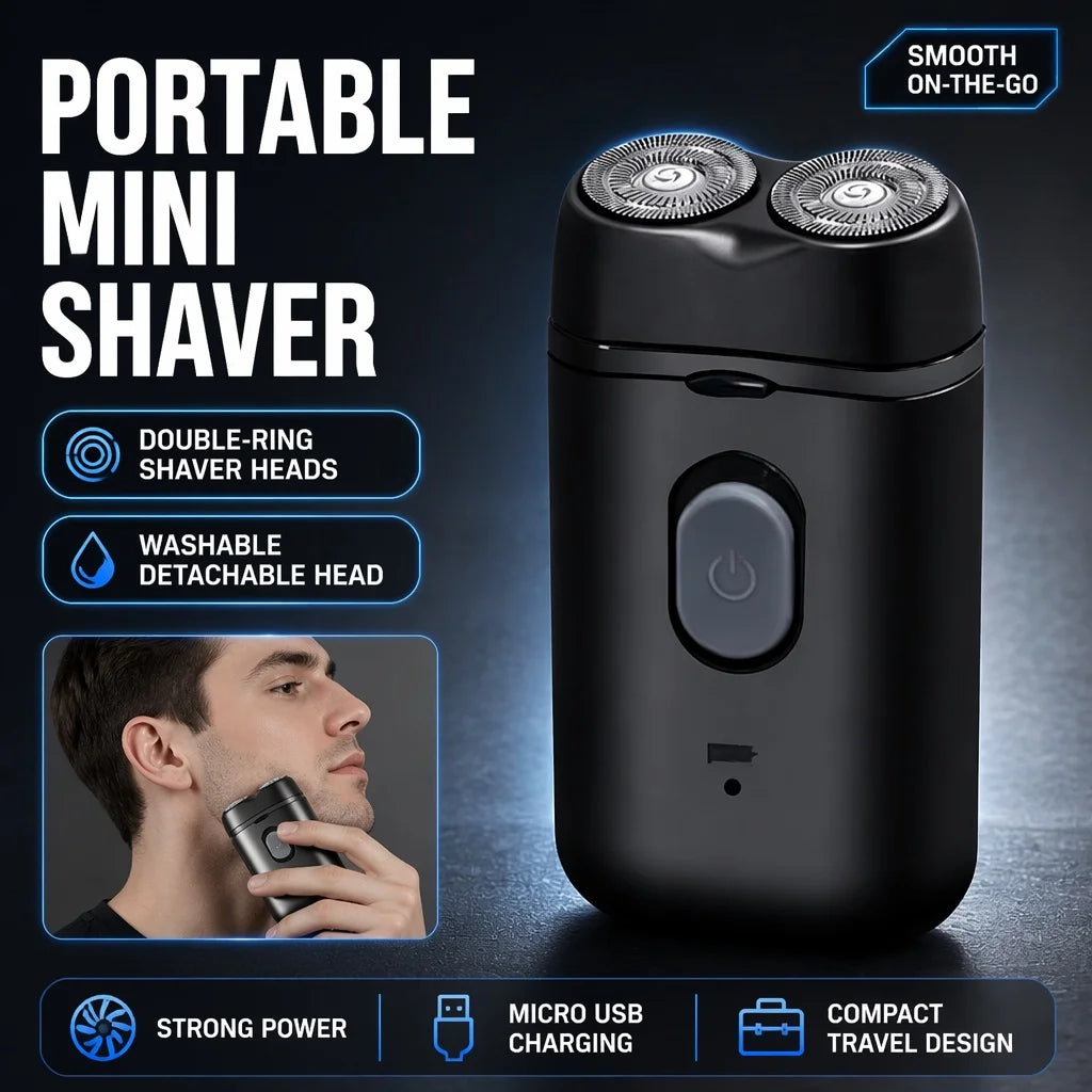 Men's Electric Portable Shaver, Double Headed Shaver