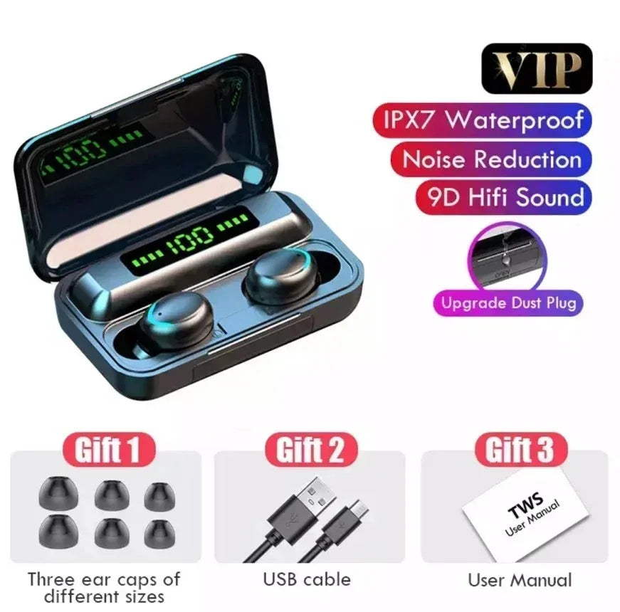 TWS F9-5 Earphone Bluetooth 5.3 Wireless Headphones