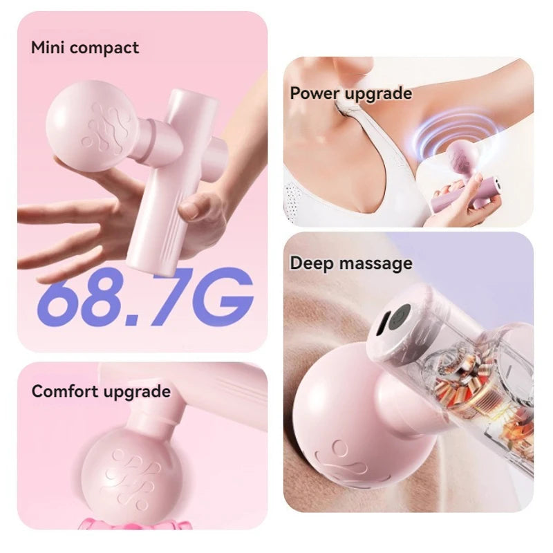 USB Mini Massage Gun – Fascia Machine for Muscle Relaxation & Neck Relief