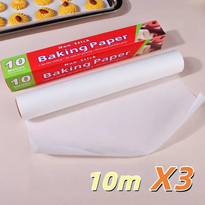 Non-Stick Parchment Paper Roll | White & Brown, Multiple Lengths