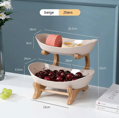 Tiered Fruit & Snack Stand | 2 or 3 Layer, Modern Design